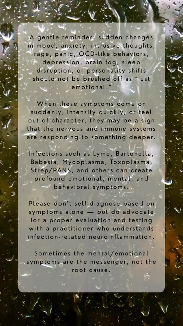 Have you noticed a sudden shift in mood, anxiety, rage, OCD behaviors, sleep, or personality that doesn’t feel like “just anxiety” or “just hormones”?